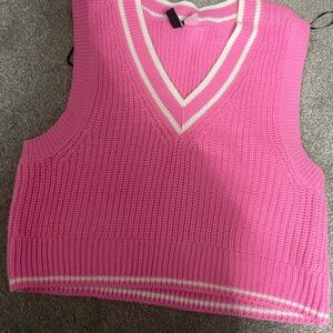 H&M Pink Knit Sweater Vest